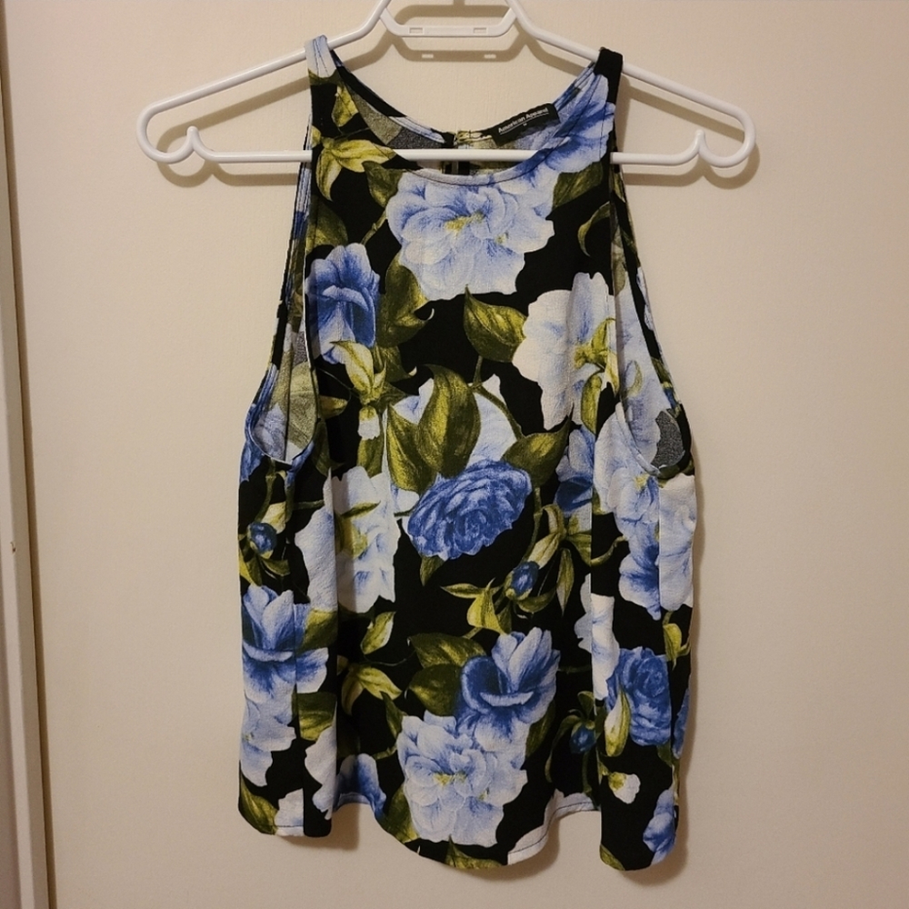 AMERICAN APPAREL Floral Sleeveless Blouse